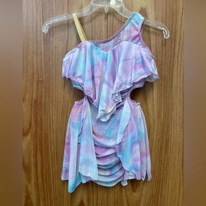 Revolution Pastel Cutout Lyrical Dance Costume RC24586 Size MC Medium Child